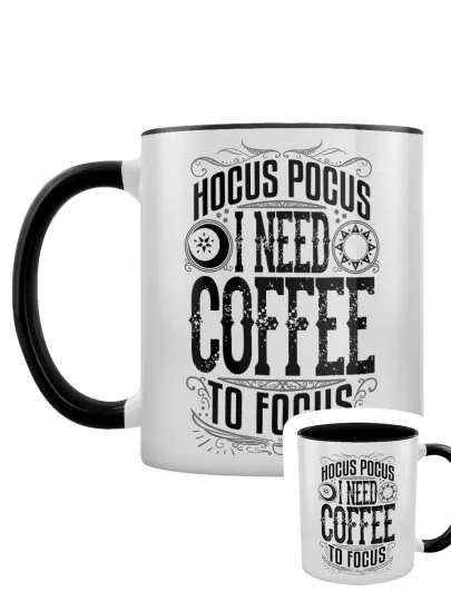 Hocus Pocus I Need Coffee to Focus 2-Tone Mug