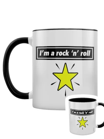 Discover I'm A Rock 'n' Roll Star 2-Tone Mug Black Inner