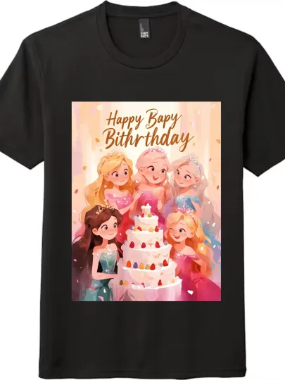 Discover Princess Girlfriends Birthday Theme Short - Sleeve T - Shirt Casual T - Shirt