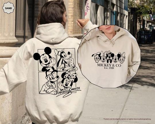 Discover Mickey & Co Est. 1928 Hoodie, Mickey And Friends Hoodie, Disneyland Hoodie, Disney World Hoodie, Disney Gift, Disney Trip Hoodie