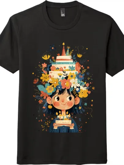 Discover Birthday Cake and Flower Girl Theme Short - Sleeve T - Shirt| Tee