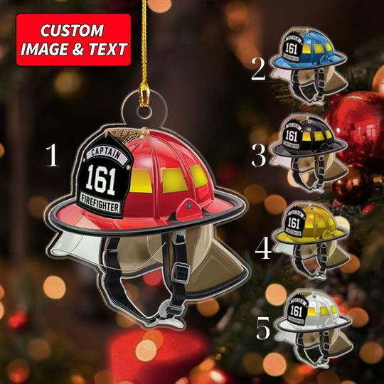 Personalized Firefighter Christmas Ornament 2025