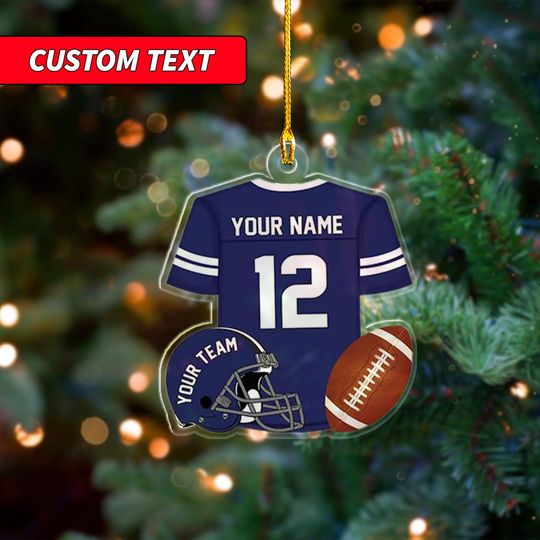 Discover Personalized American Football Ornament, Christmas Football Ornament, Football Player Christmas Ornament, Football Christmas Tree Decor