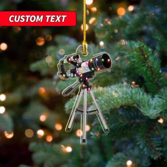 Discover Personalized Telescope Christmas Ornament Telescope Keepsake, Custom Astronomy Ornament, Christmas Tree Decor, Telescope Christmas Ornament