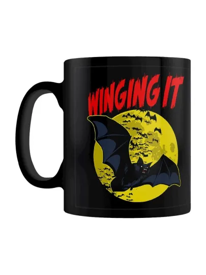 Discover Winging It Horror Bat Black Mug