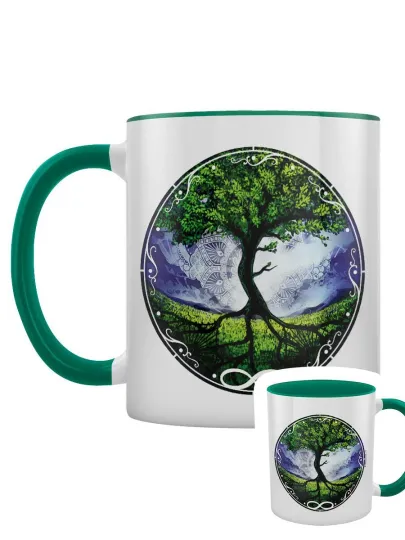 Discover Spiritual Tree Of Life Green Inner 2-Tone Mug