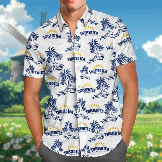 Twisted Tea Button Shirt, Funny Drinking Hawaiian Shirt, Drinking Party Summer Shirt, Tea Tropical Shirt For Men, Perfect Gift for Tea