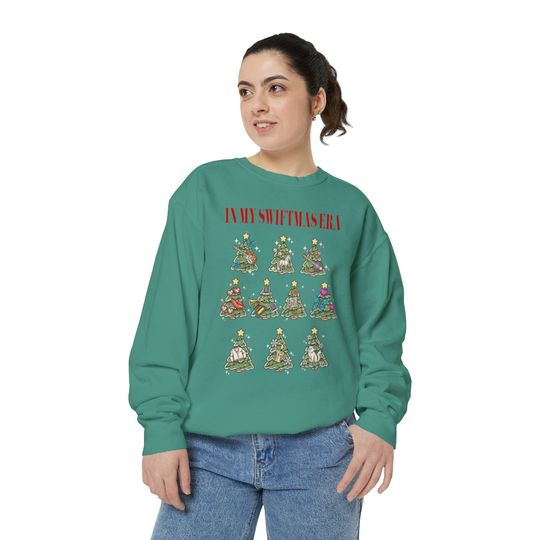 Discover Taylorr Swifts Inspired Christmas "In My Swiftmas Era" Unisex Garment-Dyed Sweatshirt