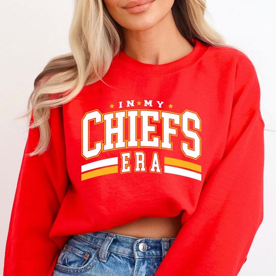 In My Chiefs Era Sweatshirt, School Spirit Shirt Football Chiefs Sweatshirt, Team Mascot Shirt, Football football Sweatshirt, Football Fan Gifts
