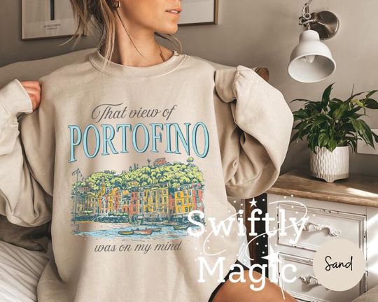 Discover That View of Portofino Was On My Mind Sweatshirt | Showgirl Crewneck Sweater | Elizabeth Do You Think It's Forever | Christmas Gift