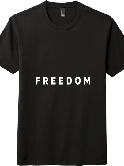 Discover Freedom Statement T-Shirt Charlie Kirk Quote Graphic Tee Patriotic Unisex