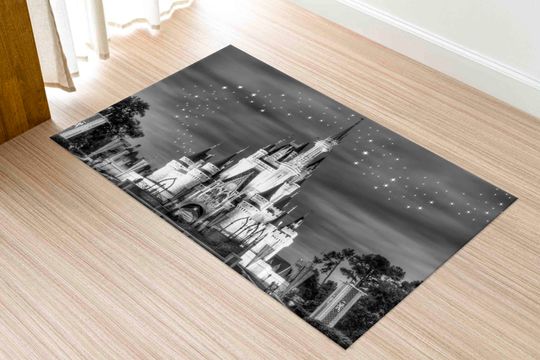 Cool Rug, Bridesmaid Gift, Machine Washable Rug, Gift Rug, Kids Room Rugs, Disneyland Rug, Cinde Castle Rugs, Gift For Her, Bath Rug,