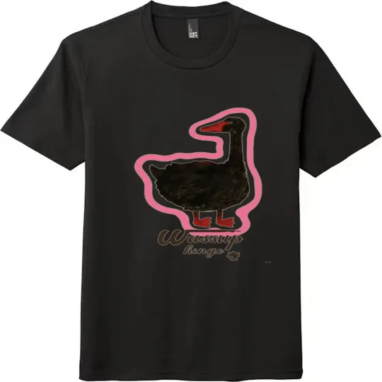 Discover Wassup Hinge Black Goose Graphic Unisex Tee