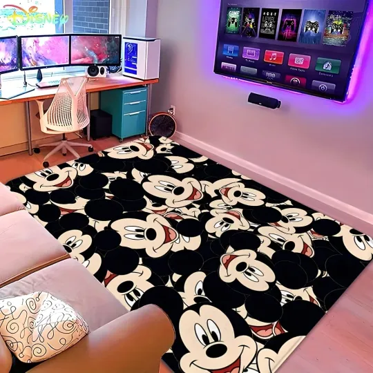 Discover Disney Mickey Mouse Cartoon Rug, Kids Room Rug, Nursery Rug, Gift for Kids