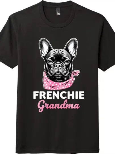 Discover "Frenchie Grandma" French-style Printed Tee, Cute Style for Both Men and Women