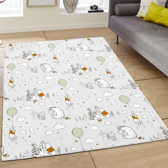 Discover Winnie the Pooh Rug Disney Cartoon Carpet for Kids Playroom or Nursery