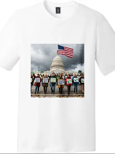 Discover Climate Action Now” Environmental Protest Themed Creative T-shirt
