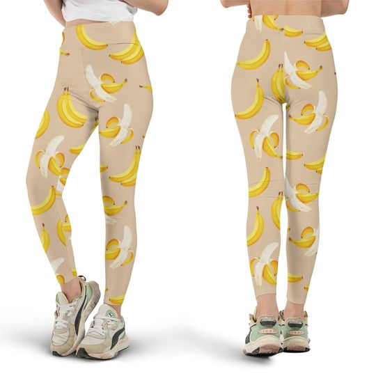 Discover Banana Leggings, Workout Leggings, Gift for Her