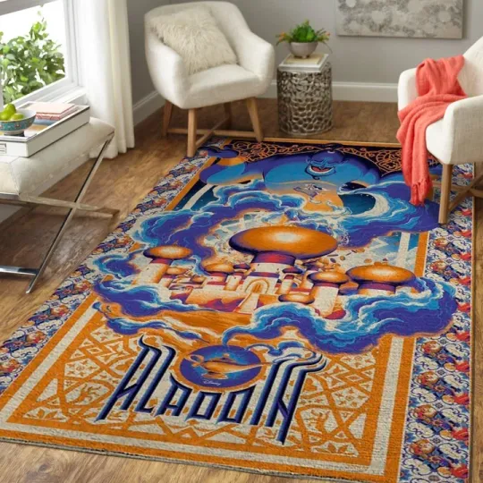 Discover Disney Aladdin Area Rugs Movie Living Room Carpet Custom Floor Decor
