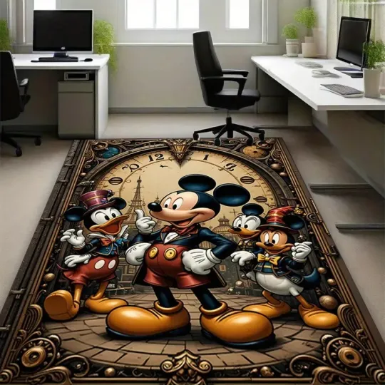 Discover Mickey Donald Disney Rug, Decor Home Rectangle Rug No Rounded Corners