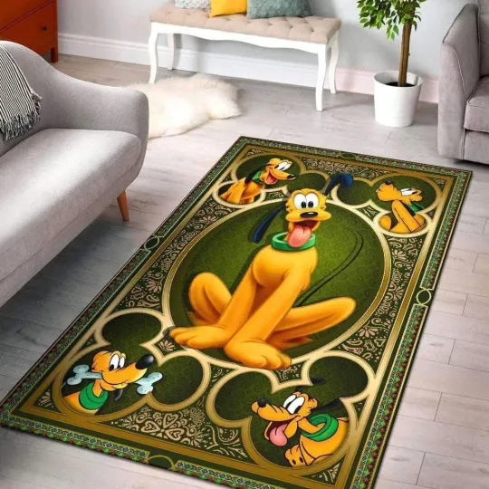 Discover Lovely Pluto Disney Area Rug Disney Cartoon Home Decor Floor Decor
