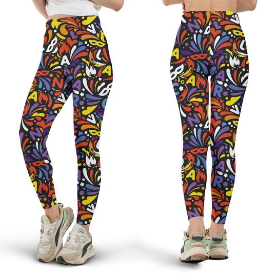 Discover Carnival Abstract Leggings, Workout Leggings, Gift for Her