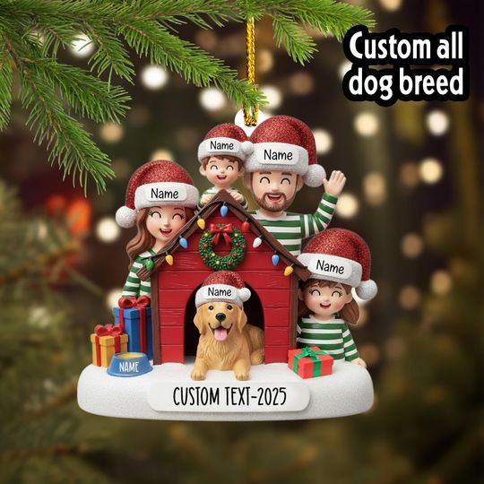 Discover Personalize Family Christmas Ornament With Family Member Name,Custom Name Acrylic Ornament, Family Ornament, Christmas Keepsake, Xmas Tree
