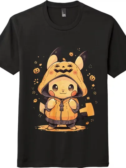 Discover Halloween Pumpkin Pika T - Shirt, Unisex Short - Sleeved