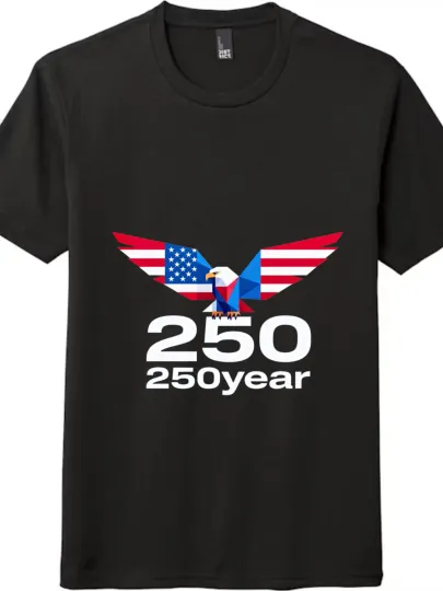 Discover 250th Anniversary American Eagle & Flag T - shirt