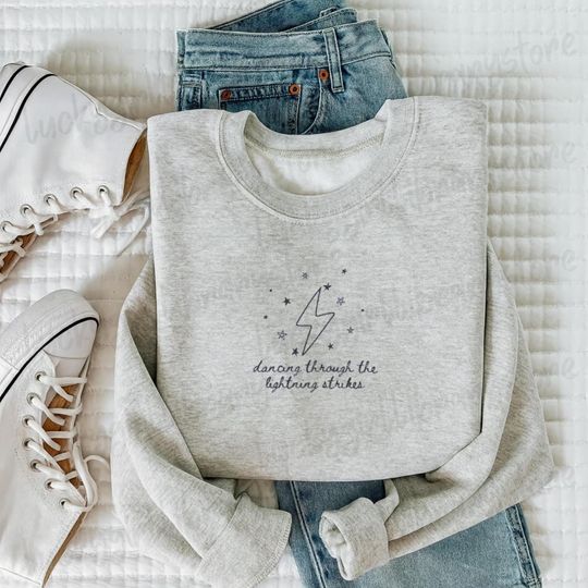 Discover Embroidered Opalite sweatshirt, The life of a Showgirl Album, version sweatshirt, Merch