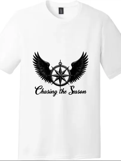 Discover "Chasing The Season" Wing & Compass Printed Tee, Stylish Casual