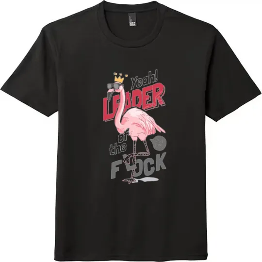 Discover Leader of the Flock Flamingo Graphic Unisex Tee
