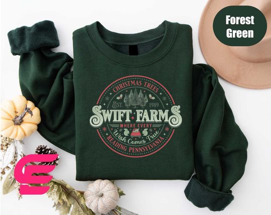 Discover Swift Farm Christmas Trees Sweatshirt, Christmas Tree Sweatshirt, Christmas Tree Sweater, Christmas Holiday Shirt, Xmas Tree, Xmas Gift