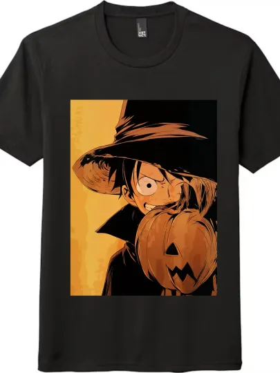 "One Piece"Halloween - Themed Printed Short -Sleeve Tee|Trendy Anime Casual Top