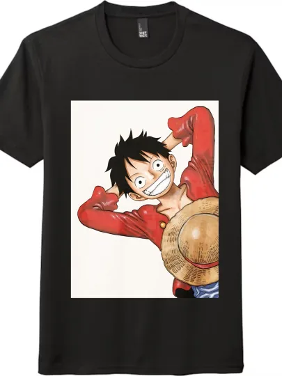 "One Piece" Luffy Image Printed Short - Sleeve T -Shirt|Trendy Anime Casual Top
