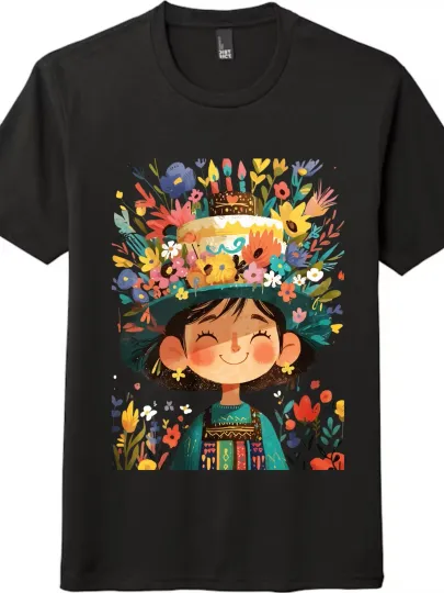 Discover Birthday Cake and Flower Girl Theme Short - Sleeve T - Shirt-Tee