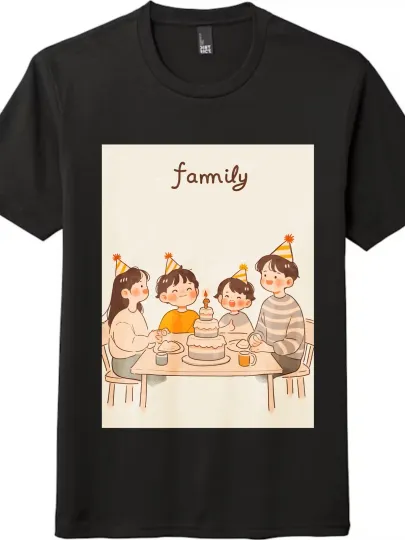 Discover Warm Family Birthday Theme Parent - Child Short - Sleeve T - Shirt