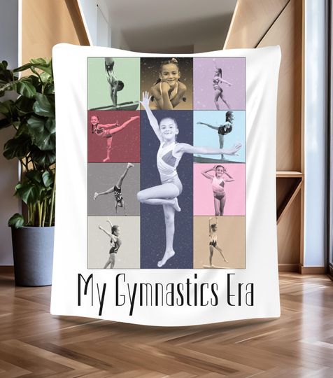 Discover Personalized Gymnastics Photo Velveteen Blanket: Custom Gymnast Gift