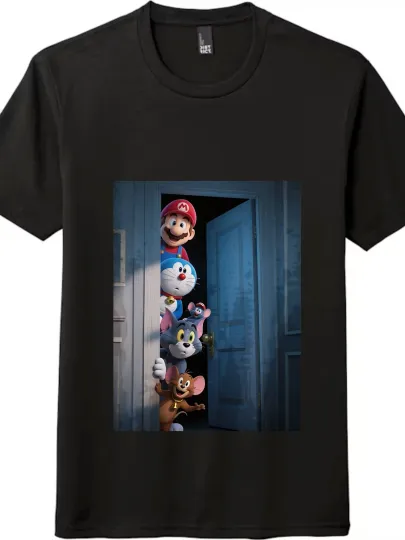 Discover Classic Cartoon Anime Characters Collection Tee, Unisex Stylish Short - Sleeve