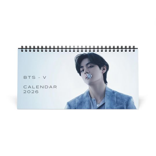 BTS V 2026 Desktop Calendar: Kim Taehyung K-Pop Fan Gift