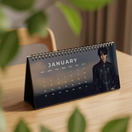 Jimin 2026 Desk Calendar | Kpop Desk Decor Gift, Office Desk Calendar, Perfect Gift for Bts Fan, New Year Calendar