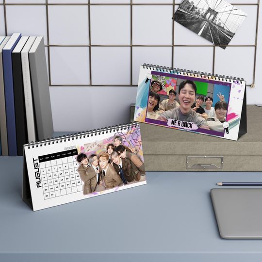 2026 BTS Army Desktop Calendar, bts merch, kPop fans, kpop music, gift for Army, gift for her, office calendar