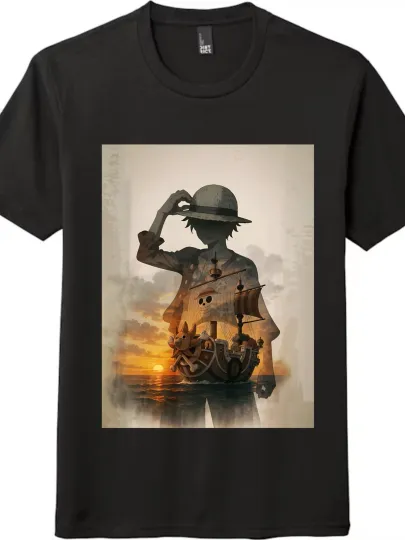 Discover "One Piece" Classic Silhouette Printed Short -Sleeve Tee|Trendy Anime Casual Top