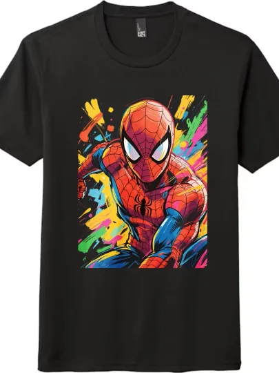 Discover Cartoon Anime Spider - Man Tee, Unisex, Trendy Printed Stylish Short - Sleeve