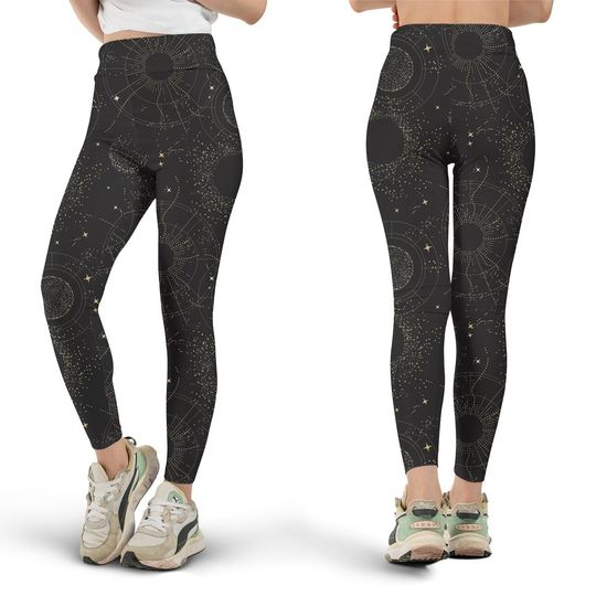 Mystic Galaxy Leggings, Night Sky Leggings, Celestial Leggings, Space Leggings