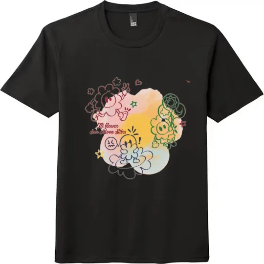 Discover TFI Flower Sun Moon Stars Graphic Unisex Tee