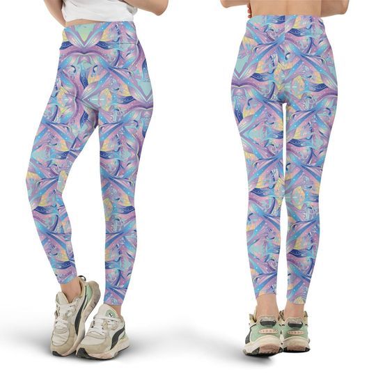 Discover Magical Fairy Wings Leggings, Workout Leggings, Gift for Her