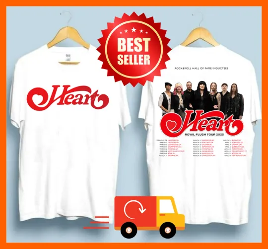 Discover Heart Band Royal Flush Tour 2025 T-Shirt Fan Gift