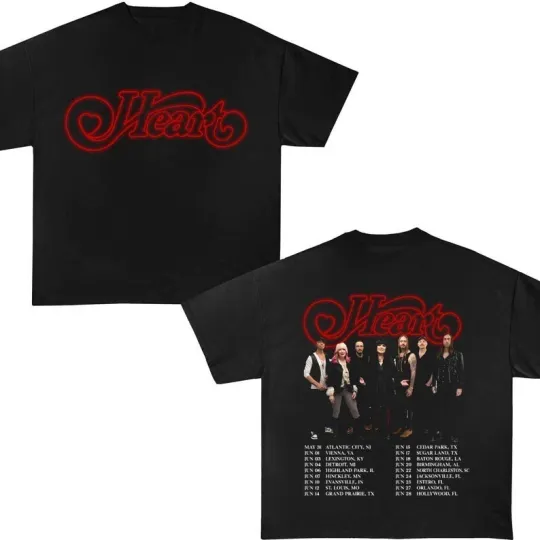 Discover 2025 Heart Band Royal Flush Tour T-Shirt, Rock Band Heart 2025 Tour Shirt