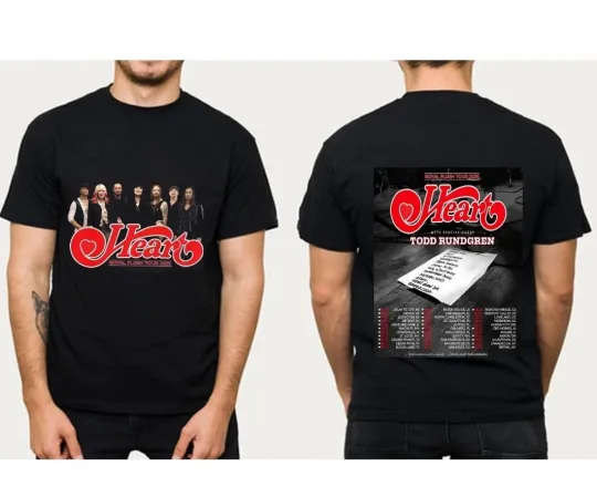 Discover Heart Royal Flush Tour 2025 Double Sided T-Shirt
